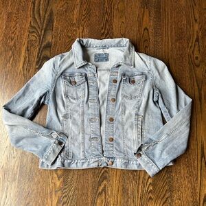 Ann Taylor Loft Light Blue Denim Jacket size L